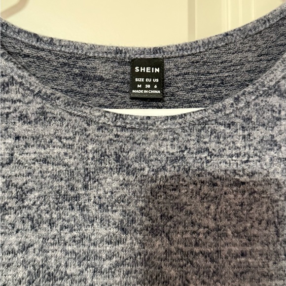 SHEIN Gray Top with Floral Sleeves - Picture 3 of 4